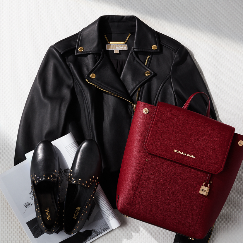 flat lay photography for michael kors
